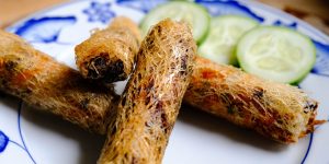 Fried bean springrolls