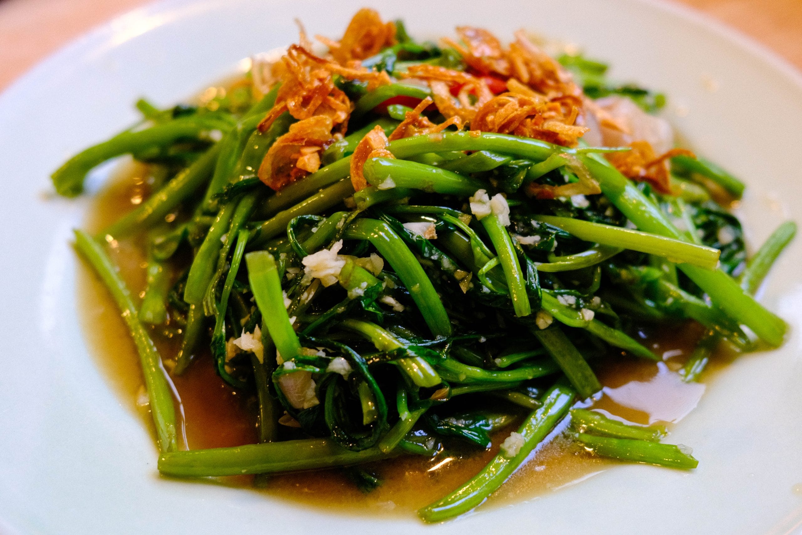 Sauteed morning glory with garlic - Image 2