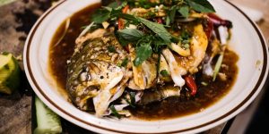 Chinese Steamed whole fish ( Promfet)